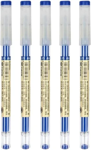 Miniatura 11 de sencoo Paquete de 5 bolígrafos de tinta de gel negro bolígrafos de punta extra fina bolígrafo 0.020 in negro para oficina escuela estudiantes