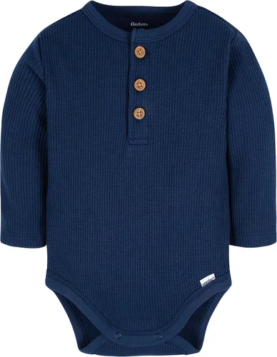 Miniatura 5 de Gerber Paquete de 2 mamelucos Henley de manga larga para bebé niño