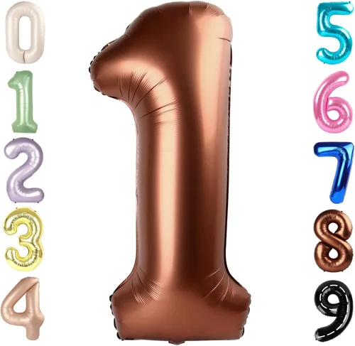 Miniatura 303 de Globos de números de 5 globos de 40 pulgadas, decoraciones de cumpleaños azules para niños y niñas, globos de números azul marino grandes