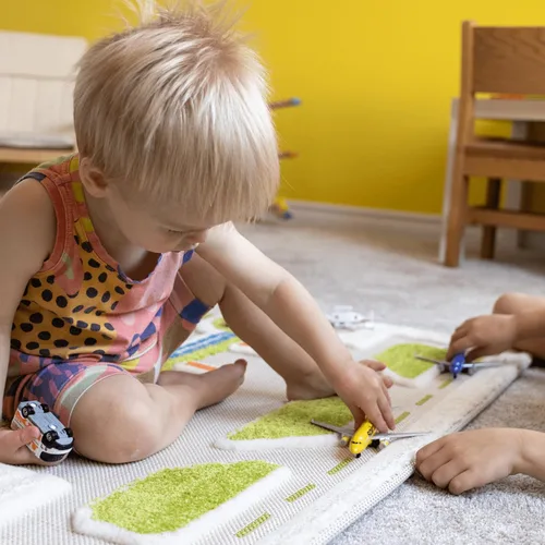 Miniatura 4 de IVI Mini City - Alfombra educativa de 59 pulgadas de largo x 39 pulgadas de ancho para dormitorio, sala de juegos o sala