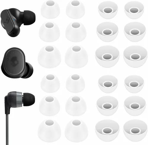 Miniatura 9 de 12 pares de almohadillas compatibles con auriculares intraurales Skullcandy, accesorios de silicona flexible de repuesto compatibles con Skullcandy