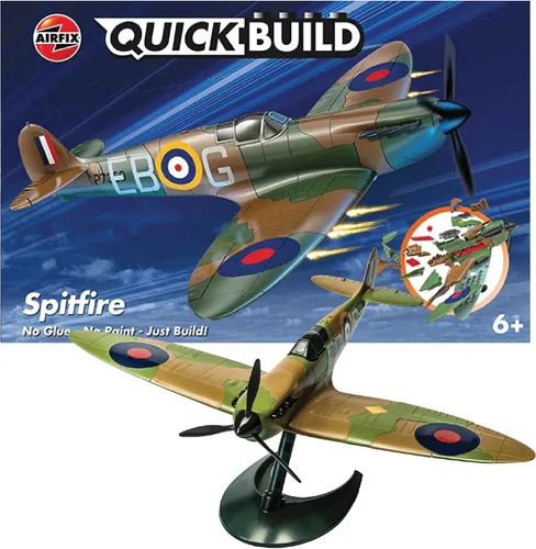 Miniatura 14 de Airfix Quickbuild Messerschmitt 109 - Kit de construcción de modelo de plástico de avión en ladrillo J6001