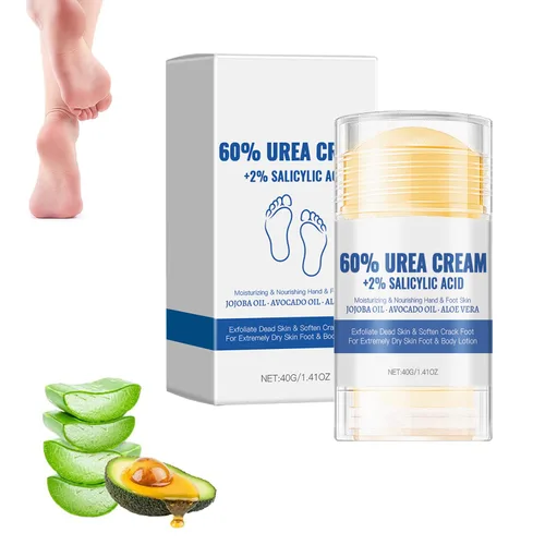 Crema Hidratante y Anti-Grietas para Pies con 60% de Urea, 2026 NUEVA Crema Hidratante y Alivio de Grietas y Sequedad, Stick de Cuidado para Pies