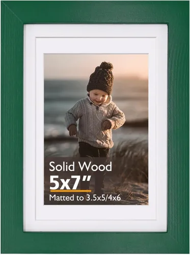 Miniatura 147 de KINLINK 3.5x5 Picture Frame, Ash Black Solid Wood Frame with Plexiglass for Table Top and Wall Mounting, Photo Frame for Horizontal or Vertical