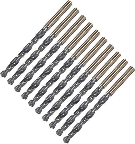 Miniatura 10 de uxcell Brocas helicoidales de vástago recto, 0.098 in, acero de alta velocidad, 4341 con vástago de 0.098 in, 10 piezas para aleación de acero