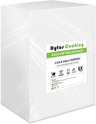Miniatura 7 de HytusCooking - Rollos de bolsas selladoras al vacío de alimentos de 8 x 150 pies con dispensador de cortador para almacenamiento de alimentos