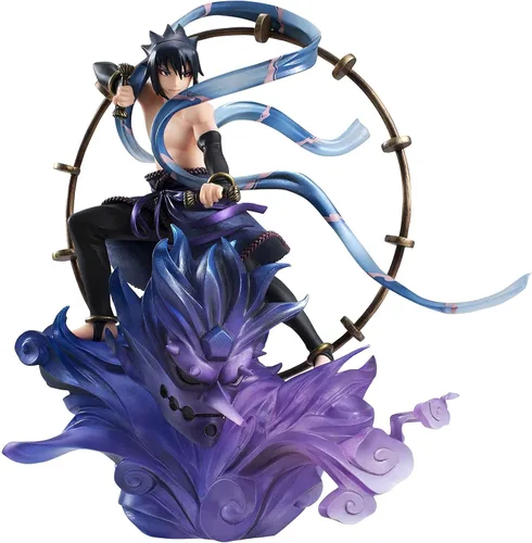 Miniatura 3 de MegaHouse Naruto Shippuden Sasuke Uchiha Raijin GEM Series Remix Figura de estatua