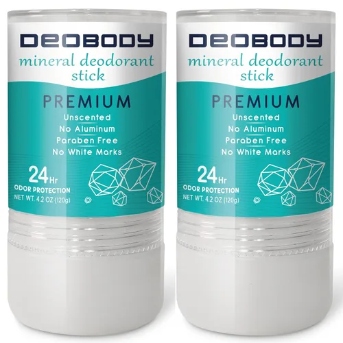 Miniatura 7 de Desodorante Natural de Cristal de Aluminio en Piedra. (120gr / 4.25Oz) Para Hombres y Mujeres. Antiperspirante para Sudor Fuerte de Axilas y Pies.