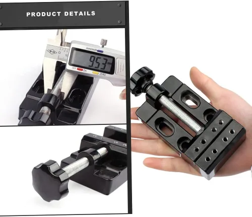Miniatura 3 de Mini abrazadera de banco de mesa plana Vicio ajustable taladro prensa vicio para joyería DIY Nuclear perforación nuclear talla reloj herramienta