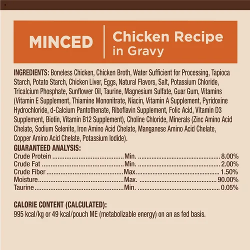 Miniatura 8 de Wellness CORE Tiny Tasters - Alimento húmedo picado para gatos adultos, natural, rico en proteínas, sin granos, receta de pollo, 1.75 onzas, paquete
