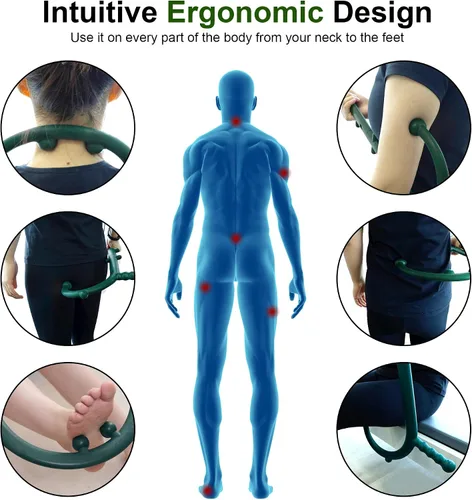 Miniatura 5 de 2 Pack de bastones de masaje para puntos de activación, caña para masaje de tejido profundo del cuerpo, caña manual para espalda, cuello, hombro