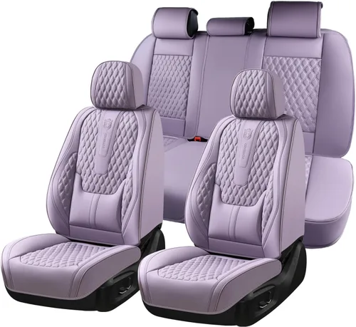 Miniatura 25 de Coverado Juego completo de fundas de asiento de automóvil, fundas de asiento de piel de napa para automóvil, protector de asiento de automóvil