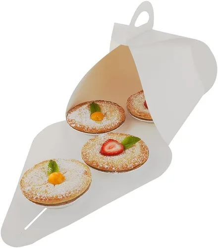 Miniatura 15 de Restaurantware Ingenero - Cajas para pasteles de 6.5 pulgadas con asas, 100 loncheras con asa integrada, forro resistente a la grasa para postres
