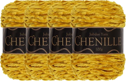 Miniatura 11 de JubileeYarn - Hilo de chenilla (3.53 oz/poliéster peinado, circonita), 1 pastel