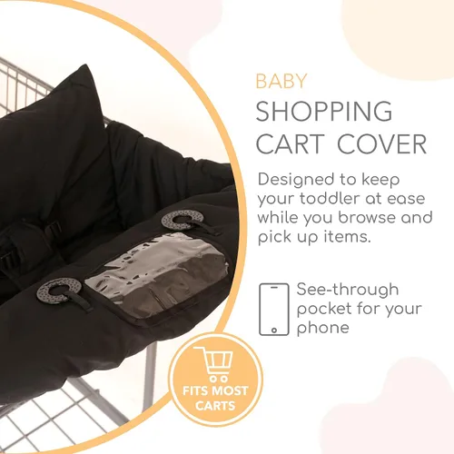 Miniatura 7 de Binxy Baby Funda para silla alta 2 en 1 y funda para carrito de compras para bebé, funda cómoda para carrito de comestibles, funda de carrito