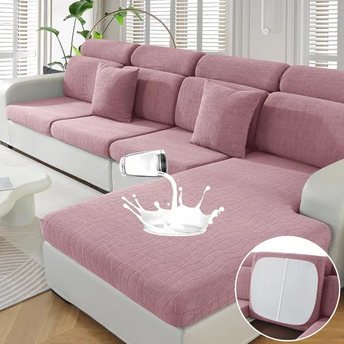 Miniatura 34 de MAXIJIN Fundas impermeables para cojín de sofá Fundas elásticas para asiento de sofá Fundas lavables, Fundas seccionales para cojines de exterior