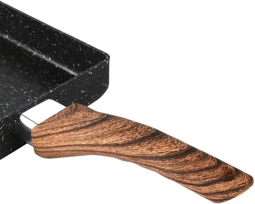 Miniatura 7 de HERCHR Tamagoyaki - Sartén rectangular antiadherente de 7.3 x 6 pulgadas, sartén para huevos japoneses, sartén pequeña de hierro fundido, mini