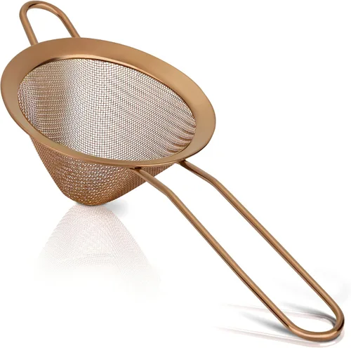 Miniatura 9 de Rainspire Colador pequeño de acero inoxidable de malla fina, mini colador de cóctel para cócteles, hierbas de té, café y bebidas, colador de té