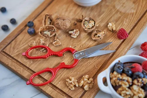 Miniatura 2 de Zwilling Tijeras de cocina, multiusos, abridor de botellas, elevador de tapa de frasco, aptas para lavavajillas, resistentes, cuchillas de acero Rojo
