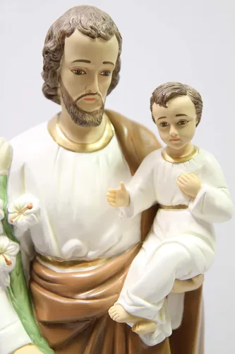 Miniatura 9 de Vittoria Collection Escultura de estatua religiosa católica de San José con el Santo Niño Jesús de 25.5 pulgadas, hecha en Italia