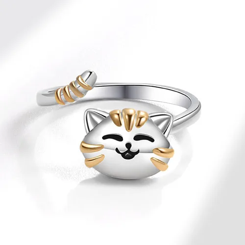 Miniatura 64 de Anillo de plata de ley 925, minimalista, ajustable, hecho a mano, para mujeres y niñas