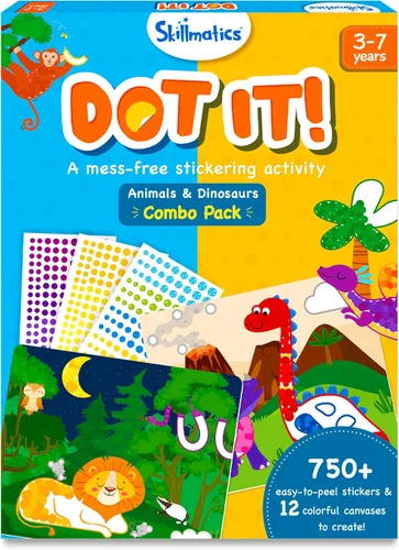 Miniatura 13 de Skillmatics Dot It - Arte adhesivo de princesa Disney, diversión sin desorden para niños, más de 500 calcomanías, kits de manualidades, actividad