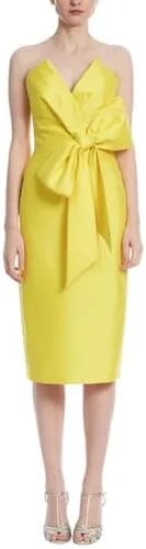 Miniatura 5 de Badgley Mischka Vestido de cóctel con lazo frontal sin tirantes