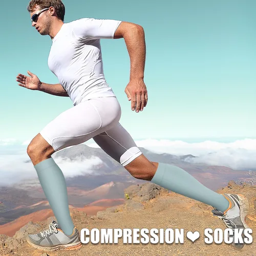Miniatura 135 de Paquete de 3 pares de calcetines de compresión médica para mejorar la circulación de mujeres y hombres, para correr, hacer deporte y amamantar