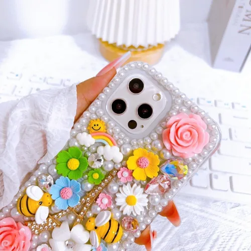 Miniatura 5 de Funda para Samsung Galaxy S22 Ultra Bling con purpurina, diamantes de imitación de cristal de lujo con diamantes de imitación de abeja linda torre