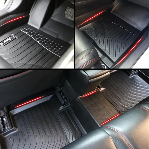 Miniatura 3 de IKON MOTORSPORTS Alfombrillas de suelo de TPE 3D, compatibles con Ford Maverick 2.5L Hybrid 2022-2026, revestimientos antideslizantes impermeables
