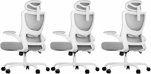 Miniatura 16 de Marsail - Silla ergonómica de oficina - Silla de escritorio con respaldo alto de malla y soporte lumbar ajustable, silla giratoria con ruedas