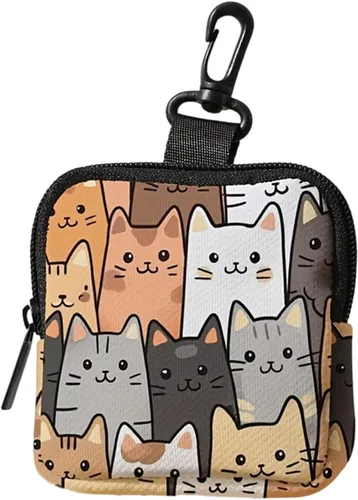 Reusable Storage Pouches Data Cable Bags For Sanitary Products Electronics Accessories Portable Organizers Cable Organizers Storage Bag cartoon cat·