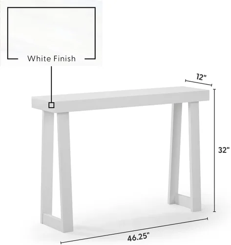 Miniatura 2 de Plank+Beam Mesa consola de madera maciza, 36 pulgadas, mesa de sofá, mesa de entrada estrecha para pasillo, detrás del sofá, sala de estar, Negro