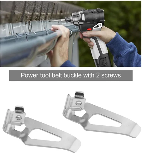 Miniatura 2 de 2 ganchos de clip para cinturón compatibles con Milwaukee M12 12V Impact Driver Hammer Drill Herramientas eléctricas piezas de repuesto con 2