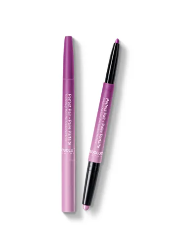 Miniatura 11 de Absolute New York ALD04 Perfect Pair Lip Duo, Labios más llenos y carnosos, Tono más profundo para contornear labios, Lápiz labial satinado y Madera
