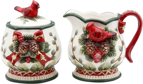Cosmos Evergreen Holiday Cardinal - Juego de azúcar y crema
