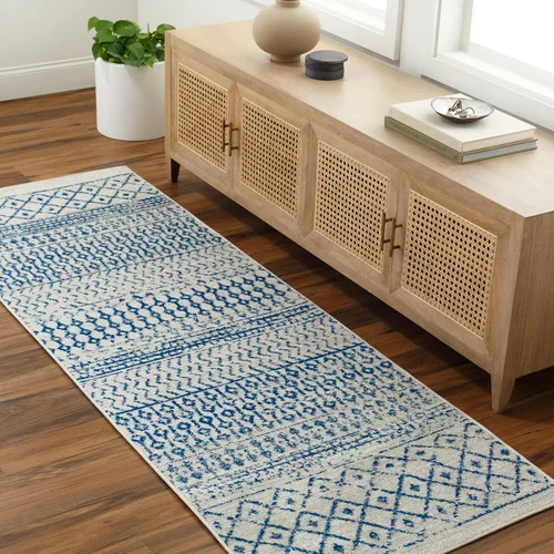 Miniatura 47 de Livabliss Alfombras de Área - Alfombra Chester Boho Marroquí Negra de 2x16 para Sala de Estar y Dormitorio - Alfombra Geométrica Blanca y Gris