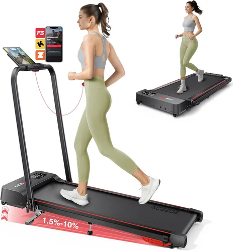 Miniatura 9 de Acezoe Walking pad Treadmill with Incline & Handle Bar, Folding Treadmill for Home Small Spaces, Compact Portable Under Desk Treadmill,Dual LED