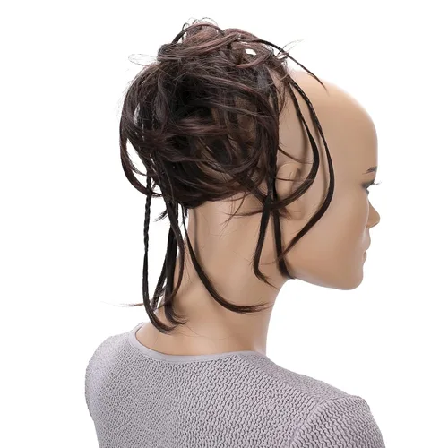 Miniatura 21 de CAISHA Prettyshop - Banda elástica grande XXL tipo postizo de cabello trenzado apenas ondulado, ideal para peinados recogidos o rodetes desaliñados