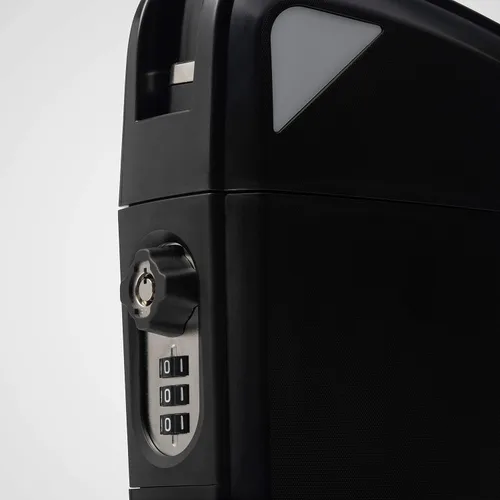 Miniatura 6 de SAFEGO Caja fuerte portátil para interiores y exteriores con llave y acceso combinado (compacta, negro)