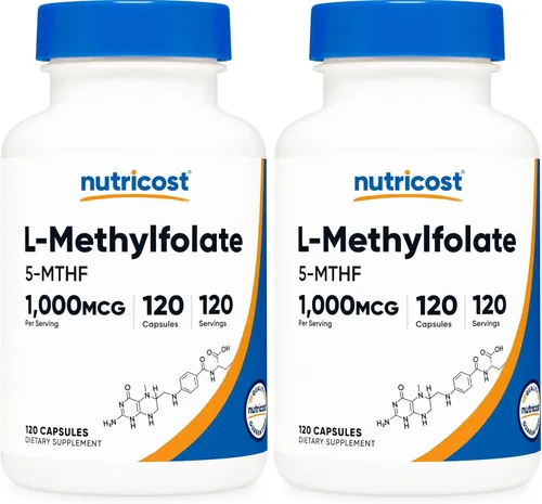 Miniatura 9 de Nutricost Methylfolato 1000 mcg, 120 cápsulas vegetarianas - Sin gluten, sin OMG