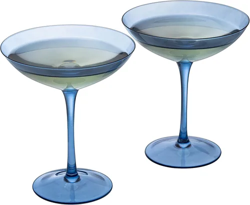 Miniatura 2 de The Wine Savant Champagne Coupes - Copas de champán coloridas de 12 onzas, Prosecco, juego de copas de mimosa, juego de copas de cóctel, cristalería