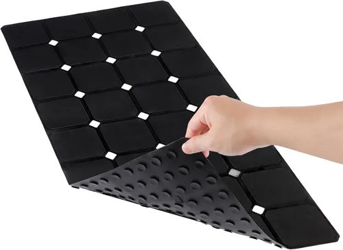 Miniatura 9 de Tapete de bañera antideslizante de silicona plegable de 15 x 28 pulgadas con ventosas fuertes y grandes agujeros de drenaje, duradero y ecológico
