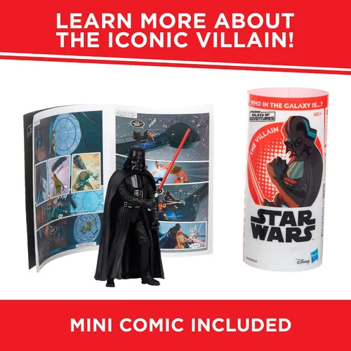 Miniatura 7 de STAR WARS Galaxy of Adventures Darth Vader Figura de acción de 3.75 pulgadas y mini cómic