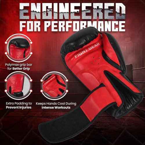 Miniatura 6 de Guantes de Boxeo de Gel Knockout para Hombres y Mujeres - Entrenamiento Profesional de Sparring, Cuero Maya Hide Muay Thai MMA Kickboxing, Guantes