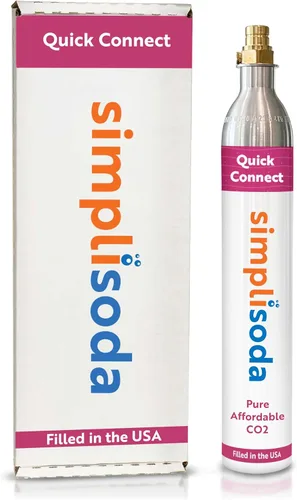Miniatura 7 de Simpli Soda Cilindros de recipiente de CO2 de 60 litros, compatible con Sodastream BLUE atornillado, Ninja Thirsti, Philips y más, máquina de Azul