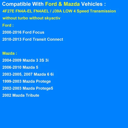 Miniatura 6 de Kit de filtro de transmisión automática, repuesto 58617 compatible con Ford Mazda 4F27E - Focus 2000-2016, Mazda 3 2004-20012, Mazda 5 2006-2010