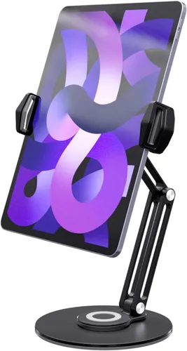 pzoz Soporte para iPad de quiosco al por menor, rotación de 360°, soporte para tableta POS, compatible con iPad mini de 6-12.9 pulgadas, suministros