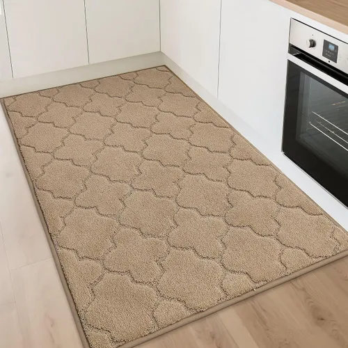 Miniatura 64 de COSY HOMEER Alfombras suaves de cocina [2 piezas] para el frente del fregadero súper absorbentes, tapetes y tapetes de cocina de 20 x 30 pulgadas/20