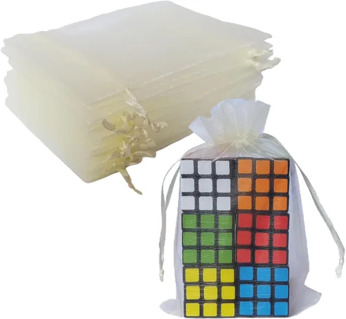 Miniatura 17 de Juego de 50 bolsas de organza de regalo con cordón azul aguamarina de 4 x 6 pulgadas para baby shower, Navidad, boda, recuerdos de fiesta, despedida